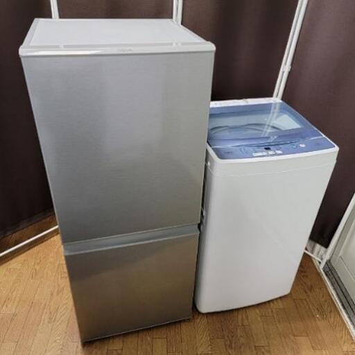 h1025売約済み❌おしゃれなガラストップ洗濯機♪ 高年式2018年製！AQUA 家電2点セット(洗濯機・冷蔵庫)