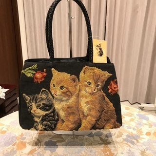 【ネット決済】猫のゴブラン織ハンドバッグ新品を格安で