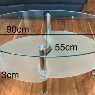ガラステーブル テーブル 楕円