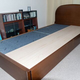 木製シングルベッド（フランスベッド製）無料でお譲りします