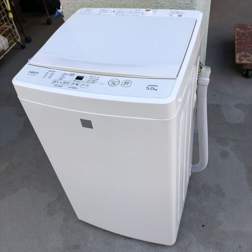 激安通販新作 美品★AQUA 全自動洗濯機 AQW1-GS5E7 5.0kg 2020年製 洗濯機