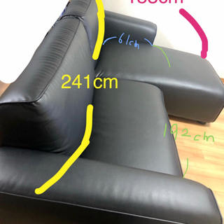 3人掛け合皮ソファー　IKEA IKEA 合皮ソファー 3人掛け