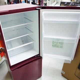 【期間限定30%オフ】AQUA 冷蔵庫2016年製 2ドア 184L 右開き 特価品 冷蔵庫 184L 2016年製 2ドア AQUA AQR-18F 右開き ワインレッド