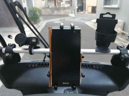 ジャイロキャノピー用 高さ調節月携帯ホルダーとハンドルバー 　モバイルスタンド スマホホルダー 取り付けベース ドリンクホルダー ガジェットバーマウント　ホルダー　アクションカメラ・スマホ・GoPro・ドライブレコーダー ジャイロキャノピー用、ハンドルバー モバイルスタンド スマホホルダー