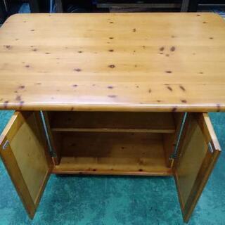 木製コーナーダイニング4点セット 収納付 118×73×68