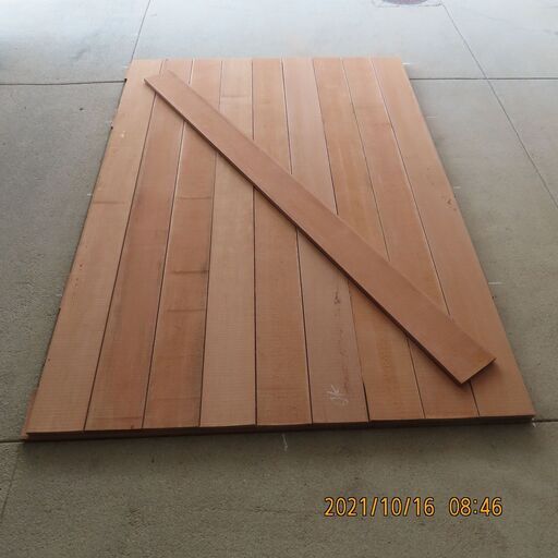 値下げ！ 軽トラックの荷台を板張りに！ トラックの荷台専用木材 「アピトン」 １４０ｃｍ＊２００ｃｍ 試作品１台分部材