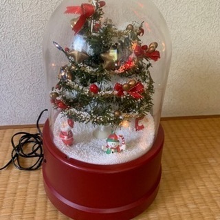 スノーイングファイバーツリー クリスマスツリー 昭和レトロ 電動ドーム 黙っ