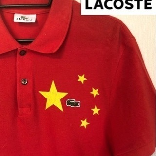 ラコステ　lacoste メンズ　半袖　赤シャツ  半袖　ポロシャツ