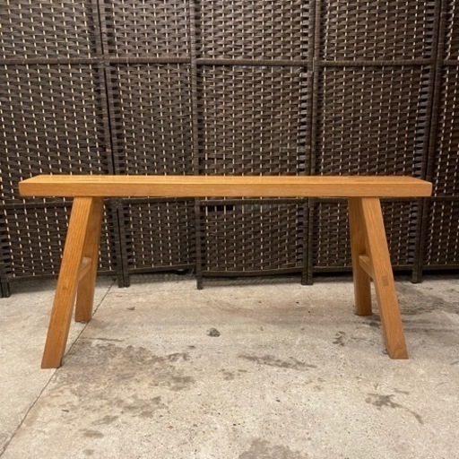 【売約済み】【同型商品新入荷！】　無印良品　無印　MUJI 無垢材ベンチ・オーク材・大  ベンチ　イス　木製　ナチュラル　カントリー　ダイニング　チェア　テーブル　サイドテーブル　スツール