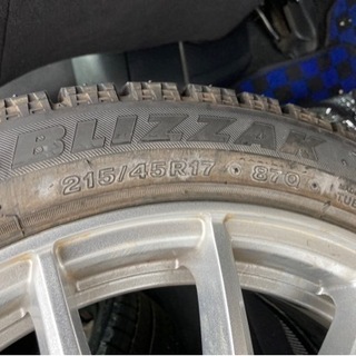 SCHNEIDER☆シュナイダー☆17インチアルミ＆2018年製バリ山スタッドレス4本セット☆215/45R17☆PCD114.3☆5穴☆7J☆BRIDGESTONE☆BLIZZAK☆アテンザより☆千葉市