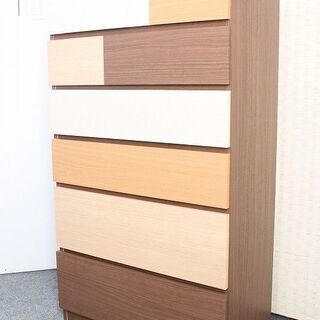 ニトリ 6段ハイチェスト ランダム KARINA 幅80 衣類収納 タンス NITORI