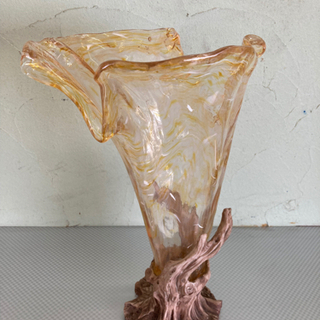 【ネット決済】大きなガラスの花瓶　花器　流木風