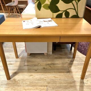 中古美品 無印良品 デスク オーク無垢材