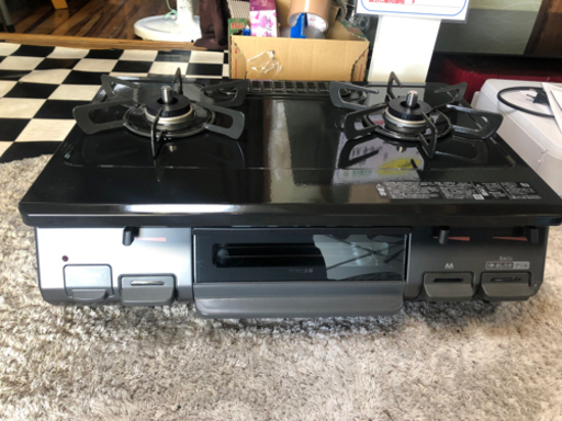 【リサイクルサービス八光　田上店　安心の3か月保証　配達・設置OK】リンナイ Rinnai KG67BKL/LP [ガステーブル プロパンガス用 左強火力 約60cm幅 片面焼グリル]