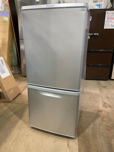 【愛品館市原店】Panasonic 2017年製 138L 2ドア冷蔵庫 NR-B149W-S 【管理IR013570-104】