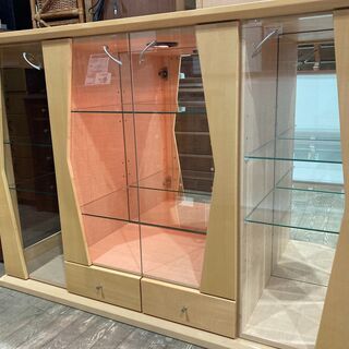 【愛品館市原店】照明付きガラスサイドボード【愛市IIF】