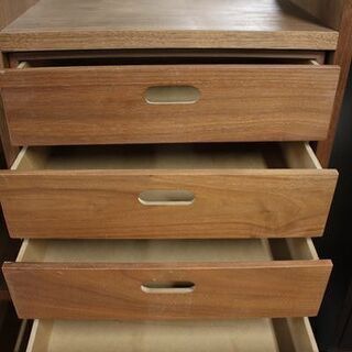 無印良品 スタッキングシェルフセット ５段×２列 ウォールナット材 幅82 チェスト×4付属 MUJI 収納家具 中古家具 店頭引取歓迎 R4276)