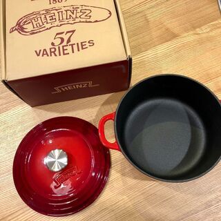 【アウトレット未使用品】HEINZ / ハインツ　鋳物ホーローウエアシリーズ　ラウンドココット　22cm