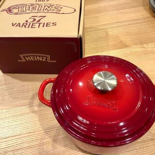 【アウトレット未使用品】HEINZ / ハインツ　鋳物ホーローウエアシリーズ　ラウンドココット　22cm