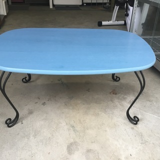 ローテーブル　ブルー