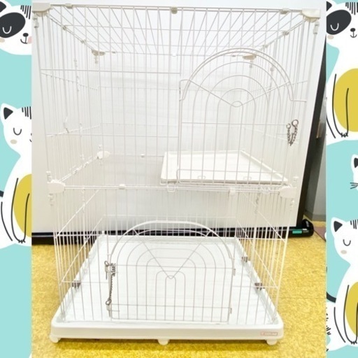 【清掃済み】猫用ゲージ ペットゲージ かご★にゃんこ
