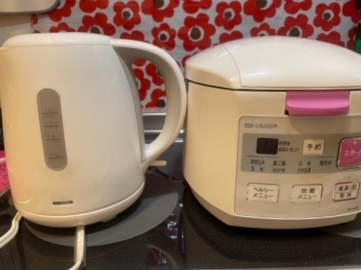ケトル 炊飯器 Sharp ピンク 09年製 あお 練馬のキッチン家電 炊飯器 の中古あげます 譲ります ジモティーで不用品の処分