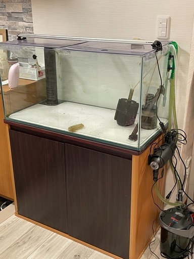キャンセルの為再出品　90センチ　ガラスオーバーフロー水槽一式