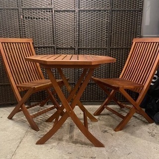 新品購入 47500円 ガーデンダイニング３点セット 売約済み】ダイニングセット 3点 ダイニングテーブル ダイニングチェア