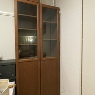 IKEA BILLY 書棚 本棚 ガラス扉付き 2台