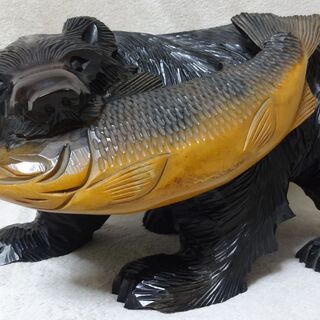 北海道 木彫り熊 重量 ７．２ｋｇ クマ 年代物 レトロ ヴィン...
