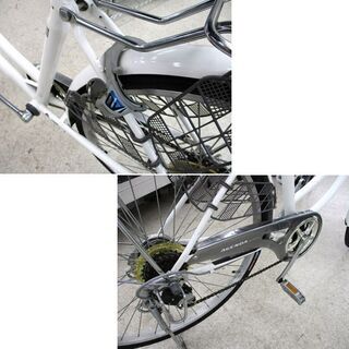 26インチ 自転車 ママチャリ アジェンダ 6段変速 ライト/カゴ