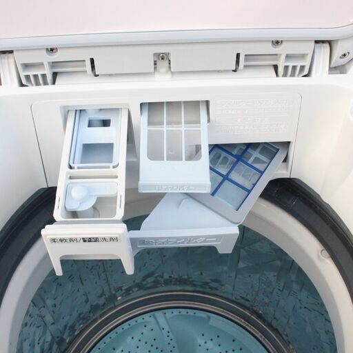 T912) SHARP 8.0kg 乾燥4.5kg 2014年製 ES-TX830 8kg 穴なしサイクロン洗浄 全自動洗濯機 縦型洗濯機 シャープ 家電