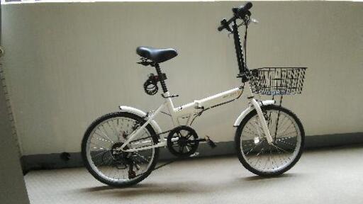 折りたたみ自転車 ノーパンク 20インチ  カゴ付き自転車 パンクしない シマノ6段ギア搭載