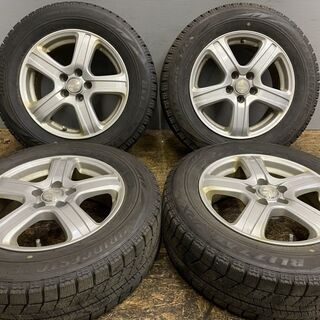 BS ブリジストン VRX 15インチ 195/65R15+アルミ スタッドレス4本セット セレナ オーリス リーフ シルフィ アイシス SX4 195 65 15 vrxの通販