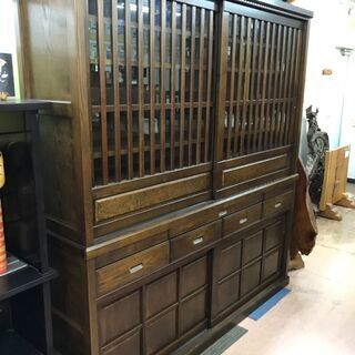 【愛品館八千代店】大型水屋箪笥(食器棚)