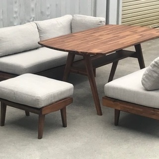 美品！ウニコ ダイニングソファセット◇スツール付◇SWELLA◇4点セット◇UNICO