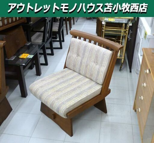 ダイニングチェア 回転式 在庫2脚 幅62×奥行61.5×高さ75cm 椅子 ブラウン ダイニング 苫小牧西店