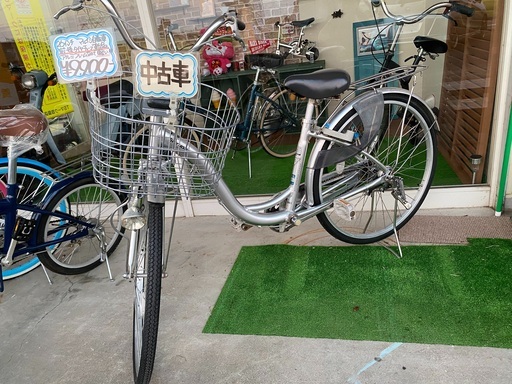 中古自転車　一般自転車　26インチ　シルバー