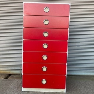 レトロポップ 昭和レトロ 丸型取っ手 タンス 収納家具 
