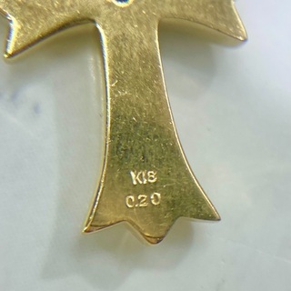 中古品】K18 ダイヤモンド付クロストップ 3.5g ［43］
