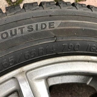 【美品/バリ溝/昨年のみ使用】スタッドレスタイヤ・ホイールセット 165/65 R14