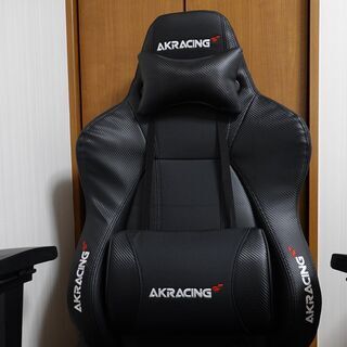 最高級ゲーミングチェア【AKRacing Premium】 低座面タイプ/カーボンブラック　使用1年美品