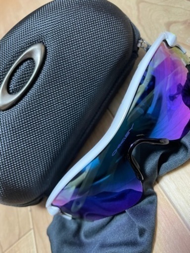 オークリーサングラス Oakley スポーツ用サングラス 黒/紫 ミラー加工