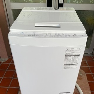 【値下げしました】東芝 全自動洗濯機 (洗濯脱水7kg) グランホワイト AW-7D8-W 2019 掃除済み