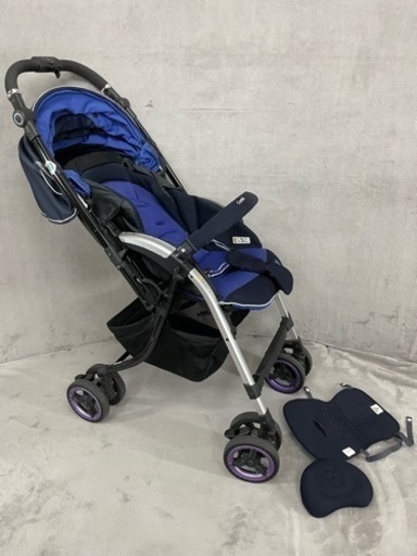 コンビ combi ネムリエ ベビーカー バギー 乳母車 ネイビー オート4キャス UE-720 掃除済み