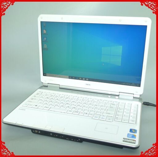 新品高速SSD ホワイト ノートパソコン 中古美品 16型ワイド NEC PC-LL750WG6W Core i5 4GB Blu-ray 無線LAN Wi-Fi Windows10 Office