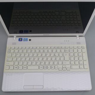 中古美品 ホワイト ノートパソコン Windows10 15.5型ワイド SONY VAIO 