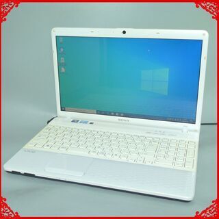 中古美品 ホワイト ノートパソコン Windows10 15.5型ワイド SONY VAIO