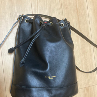 LONGCHAMP ロンシャン　巾着カバン　革製