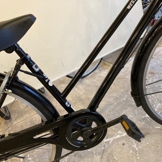 外装6段変速LEDオートライト自転車〓27インチ★ブラック★注※配達地域限定 LEDオートライト】6段変速 27インチ自転車 ブラック